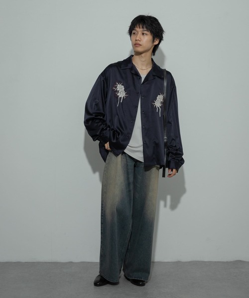 SENSE OF PLACE by URBAN RESEARCH(センスオブプレイスバイアーバンリサーチ)の「ボタニカルシシュウロングスリーブシャツ(シャツ/ブラウス・メンズ・ブラウン/グレー/ネイビー・MEDIUM/LARGE)」の14枚目の写真