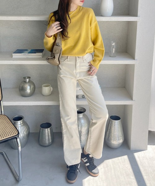 美品♡スカラー♡ゆったり♡カラフルプリント ♡シフォンジャケット♡ セール】もちふわが可愛い ミックスカラーニット（ニット