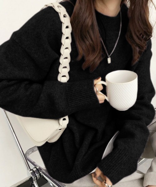 kirakiraShop(キラキラショップ)の「【累計お気に入り数20万人突破】 ミックスカラーゆるフワフワニット(ニット/セーター・レディース・ネイビー/ブラック/イエロー/グリーン/レッド/杢グレー/ベージュ/ライトブルー/パープル/ベージュ系その他/ベージュ系その他2・FREE)」の20枚目の写真