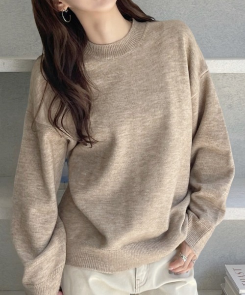kirakiraShop(キラキラショップ)の「【累計お気に入り数20万人突破】 ミックスカラーゆるフワフワニット(ニット/セーター・レディース・ネイビー/ブラック/イエロー/グリーン/レッド/杢グレー/ベージュ/ライトブルー/パープル/ベージュ系その他/ベージュ系その他2・FREE)」の15枚目の写真