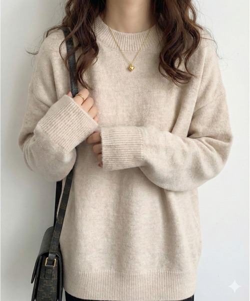 kirakiraShop(キラキラショップ)の「【累計お気に入り数20万人突破】 ミックスカラーゆるフワフワニット(ニット/セーター・レディース・ネイビー/ブラック/イエロー/グリーン/レッド/杢グレー/ベージュ/ライトブルー/パープル/ベージュ系その他/ベージュ系その他2・FREE)」の14枚目の写真