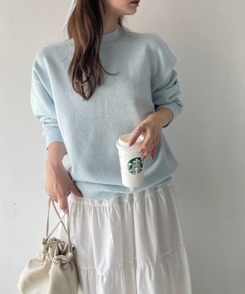 kirakiraShop（キラキラショップ）の「【累計販売数9万点突破の大ヒットニット】 ミックスカラーゆるニット（ニット/セーター・レディース・ネイビー/ブラック/イエロー/グリーン/レッド/杢グレー/ベージュ/ライトブルー/パープル/ベージュ系その他/ベージュ系その他2・FREE）」の16枚目の写真