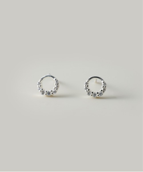 Jolie Toujours(ジョリトゥジュール)の「【金属アレルギー軽減】〈silver925〉CZサークルピアス(ピアス(両耳用)・レディース・シルバー・FREE)」の1枚目の写真