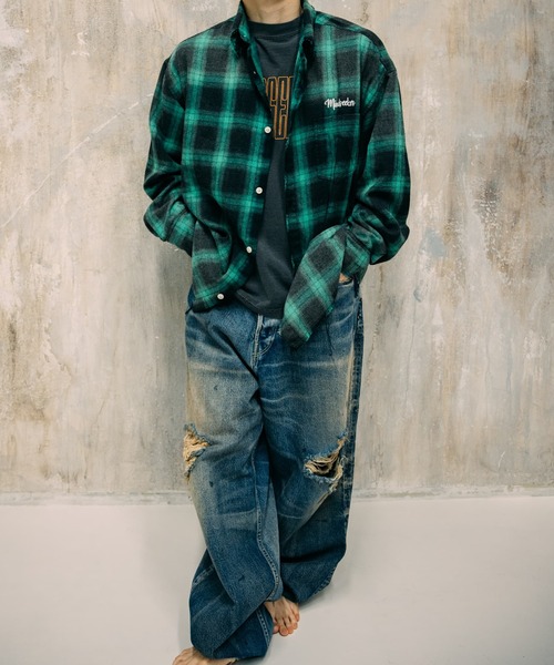 mindseeker（マインドシーカー）の「Vintage Wash Check Shiets（シャツ/ブラウス・メンズ・ブルー/ブラック/グリーン・48/46/44）」の10枚目の写真