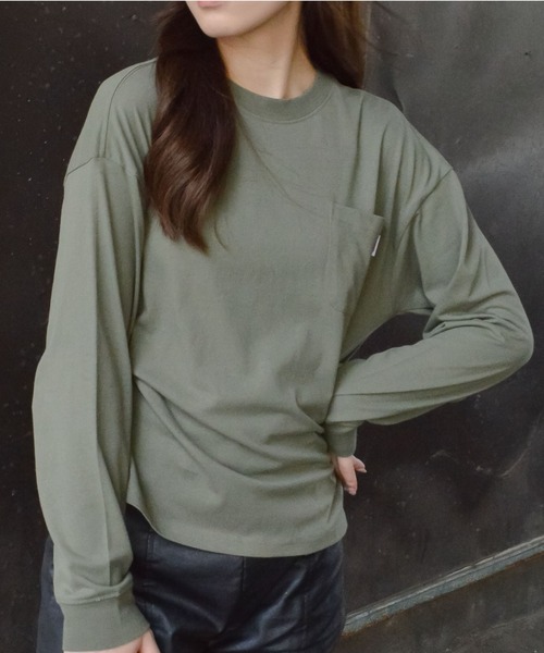spiritoso(スピリトーゾ)の「【spiritoso】USAコットン ロンTEE(Tシャツ/カットソー・レディース・ブラック/ブルー系その他/ベージュ/パープル/カーキ・FREE)」の3枚目の写真
