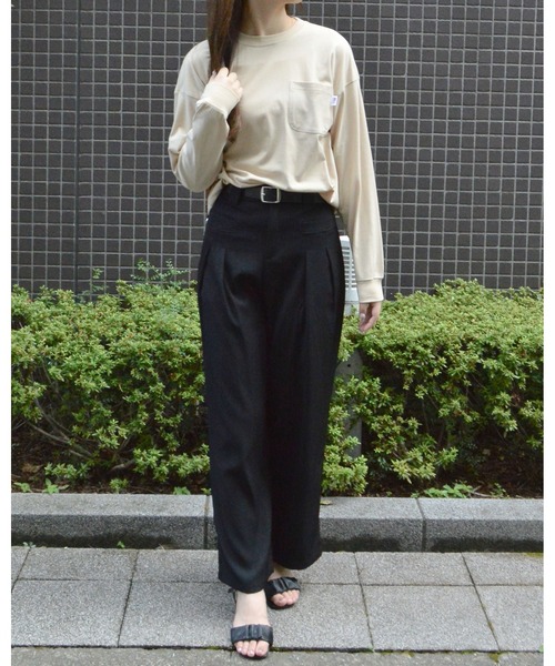 spiritoso(スピリトーゾ)の「【spiritoso】USAコットン ロンTEE(Tシャツ/カットソー・レディース・ブラック/ブルー系その他/ベージュ/パープル/カーキ・FREE)」の9枚目の写真