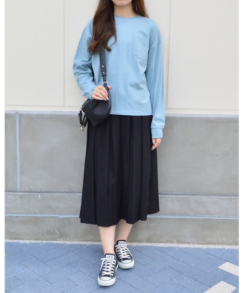 spiritoso(スピリトーゾ)の「【spiritoso】USAコットン ロンTEE(Tシャツ/カットソー・レディース・ブラック/ブルー系その他/ベージュ/パープル/カーキ・FREE)」の15枚目の写真