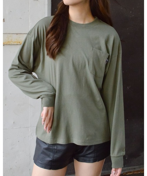 spiritoso(スピリトーゾ)の「【spiritoso】USAコットン ロンTEE(Tシャツ/カットソー・レディース・ブラック/ブルー系その他/ベージュ/パープル/カーキ・FREE)」の19枚目の写真