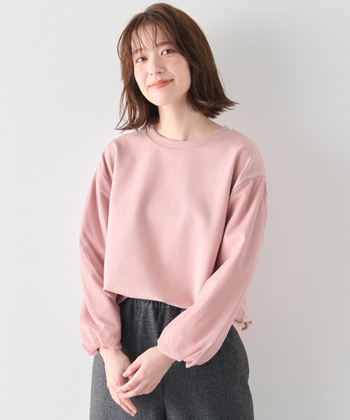 ANY(エニィ)の「チュールコンビダンボールプルオーバー(Tシャツ/カットソー・レディース・アイボリー系/ブラック系/ブルー系/ピンク系・F)」の4枚目の写真