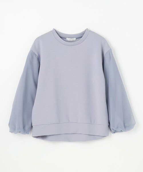 ANY(エニィ)の「チュールコンビダンボールプルオーバー(Tシャツ/カットソー・レディース・アイボリー系/ブラック系/ブルー系/ピンク系・F)」の14枚目の写真
