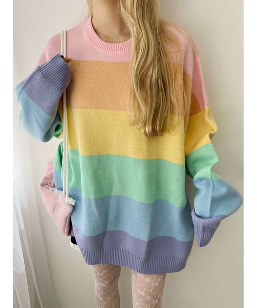 WC（ダブル シー）の「レインボービッグニット（ニット/セーター