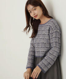 PROPORTION BODY DRESSING | ツイードニットトップス / 1214270104(ニット/セーター)