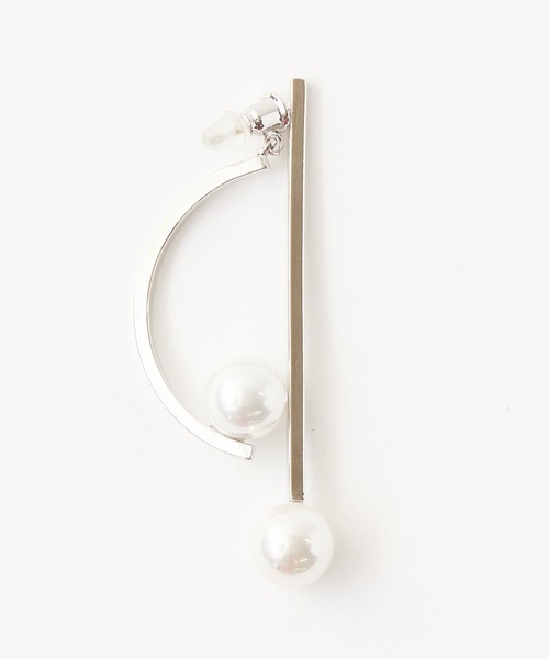 パール　ピアス　両耳 セール】2連 フックパールピアス 両耳（ピアス（両耳用