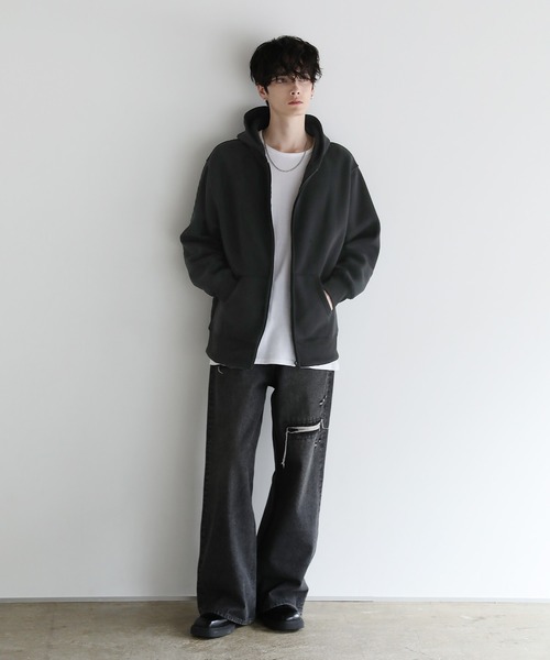 Buyer's select/裏起毛ヘビーウェイトビッグシルエットジップパーカー
