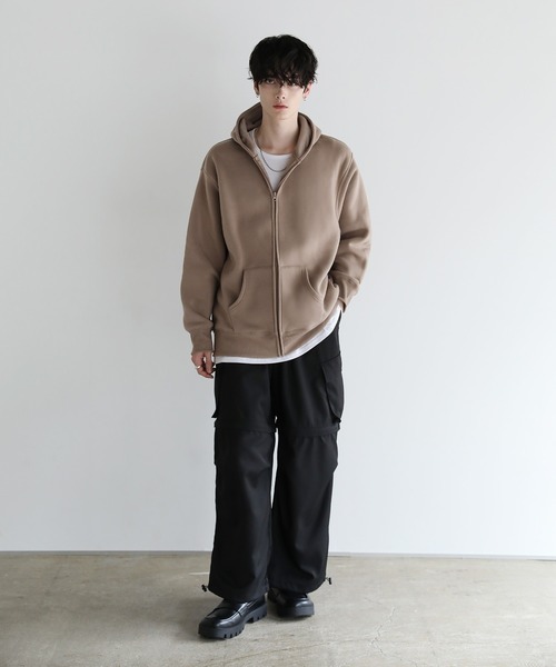 Buyer's select/裏起毛ヘビーウェイトビッグシルエットジップパーカー