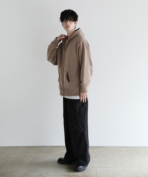 ASTRONOMY(アストロノミー)の「Buyer's select/裏起毛ヘビーウェイトビッグシルエットジップパーカー(パーカー・メンズ・チャコール/グリーン/ブラウン/グレー/ブラック・L/LL/M)」の22枚目の写真