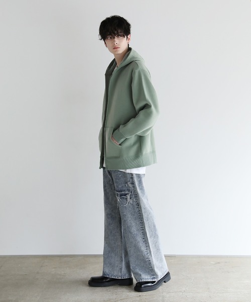 Buyer's select/裏起毛ヘビーウェイトビッグシルエットジップパーカー