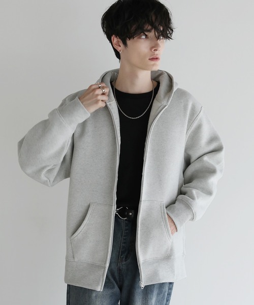 Buyer's select/裏起毛ヘビーウェイトビッグシルエットジップパーカー