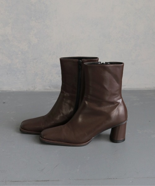 cheriella(シェリエラ)の「【cheriella】スクエアトゥショートブーツ(ブーツ・レディース・ブラウン・L(25cm)/M(24cm)/S(23cm))」の8枚目の写真