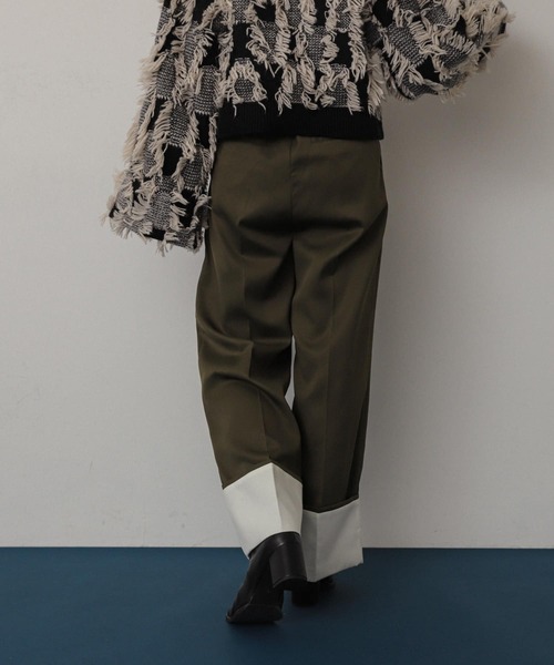 SENSE OF PLACE by URBAN RESEARCH(センスオブプレイスバイアーバンリサーチ)の「ワイドターンバックパンツ(その他パンツ・レディース・ブラック/カーキ/ベージュ・SMALL/MEDIUM)」の15枚目の写真
