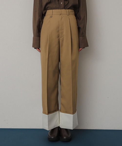 SENSE OF PLACE by URBAN RESEARCH(センスオブプレイスバイアーバンリサーチ)の「ワイドターンバックパンツ(その他パンツ・レディース・ブラック/カーキ/ベージュ・SMALL/MEDIUM)」の17枚目の写真