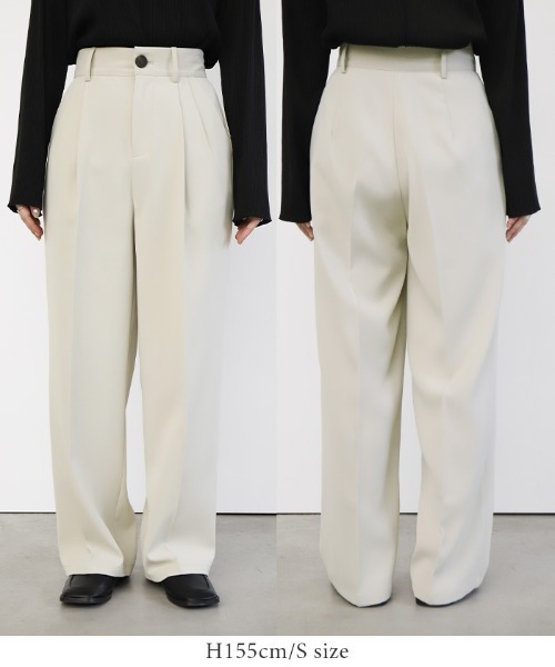 セール】ハイウエストセンタープレススラックス（スラックス）｜select