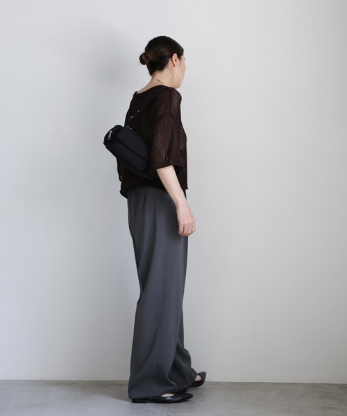 ハイウエストセンタープレススラックス（スラックス）｜select MOCA