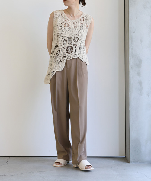 新品未使用　ワコマリア スラックスTYPE2 Ｌ　ベージュ センタープレス 新品未使用 ワコマリア スラックスTYPE2 L ベージュ センター