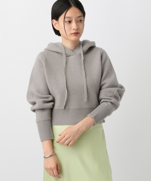 セール】コンパクトフードニットプルオーバー（ニット/セーター