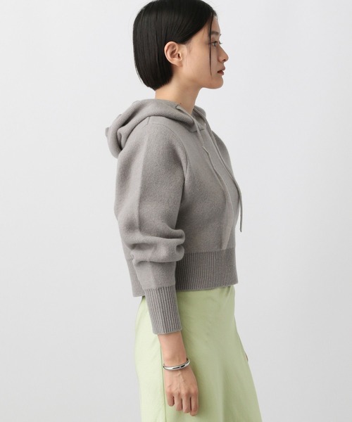 セール】コンパクトフードニットプルオーバー（ニット/セーター）｜A