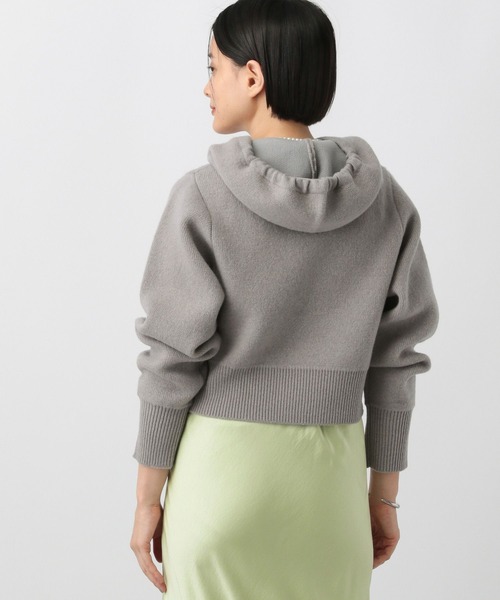 セール】コンパクトフードニットプルオーバー（ニット/セーター）｜A