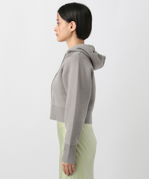 セール】コンパクトフードニットプルオーバー（ニット/セーター）｜A