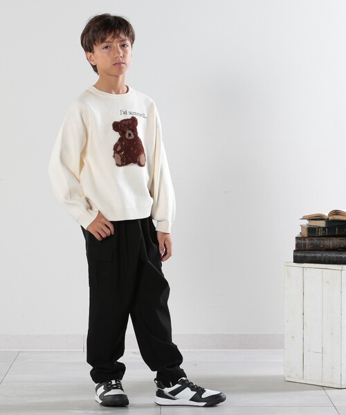 SHOO・LA・RUE(シューラルー)の「◆【110-140cm/リンク/男女兼用】アニマルモチーフニット(ニット/セーター・キッズ・ホワイト系/グレー/パープル・11/12/13/14)」の15枚目の写真