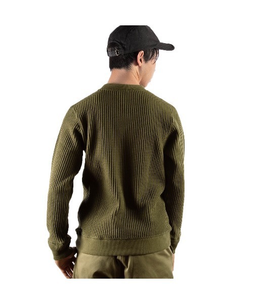 Foxfire(フォックスファイヤー)の「ヘビーワッフルクルー(スウェット・メンズ・ブラック/チャコール/エメラルド・M/L/XL)」の10枚目の写真