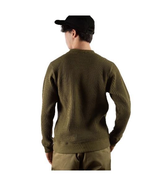 Foxfire(フォックスファイヤー)の「ヘビーワッフルクルー(スウェット・メンズ・ブラック/チャコール/エメラルド・M/L/XL)」の11枚目の写真