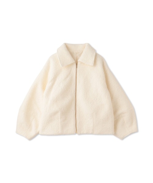 Droite lautreamont(ドロワットロートレアモン)の「【WEB限定】フライス編みZIPブルゾン(ブルゾン・レディース・ネイビー/オフホワイト・M)」の13枚目の写真
