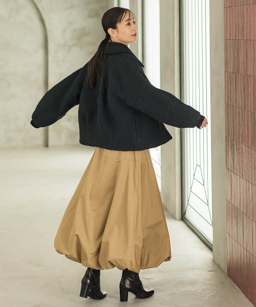 Droite lautreamont(ドロワットロートレアモン)の「【WEB限定】フライス編みZIPブルゾン(ブルゾン・レディース・ネイビー/オフホワイト・M)」の21枚目の写真