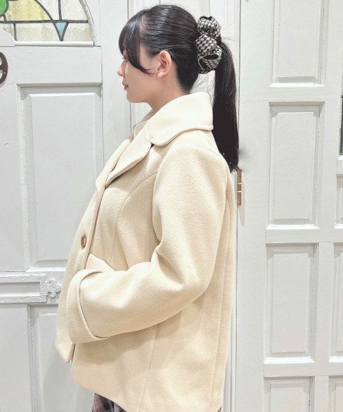 F i.n.t（フィント）の「ダブル釦Aラインピーコート/F&A/fint（ピーコート・レディース・ライトベージュ/モカ/ネイビー・FREE）」の15枚目の写真