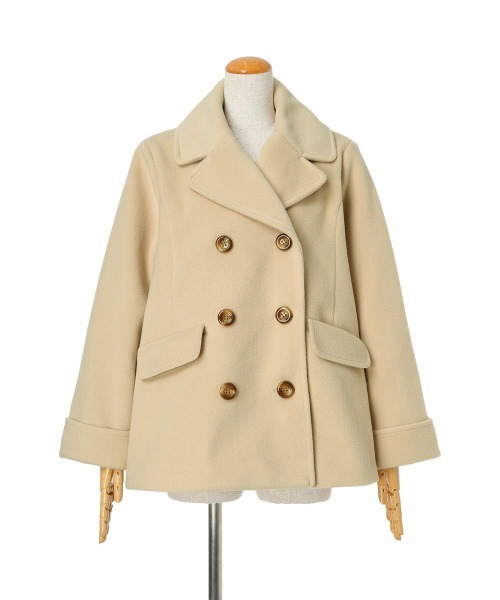 F i.n.t（フィント）の「ダブル釦Aラインピーコート/F&A/fint（ピーコート・レディース・ライトベージュ/モカ/ネイビー・FREE）」の17枚目の写真