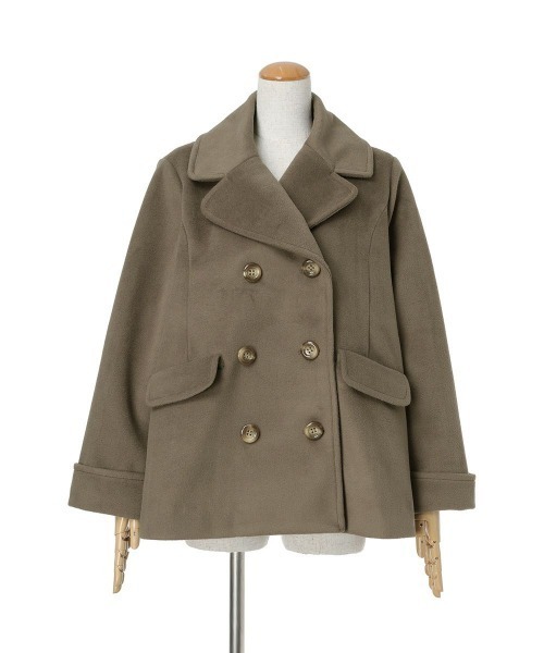 F i.n.t（フィント）の「ダブル釦Aラインピーコート/F&A/fint（ピーコート・レディース・ライトベージュ/モカ/ネイビー・FREE）」の18枚目の写真