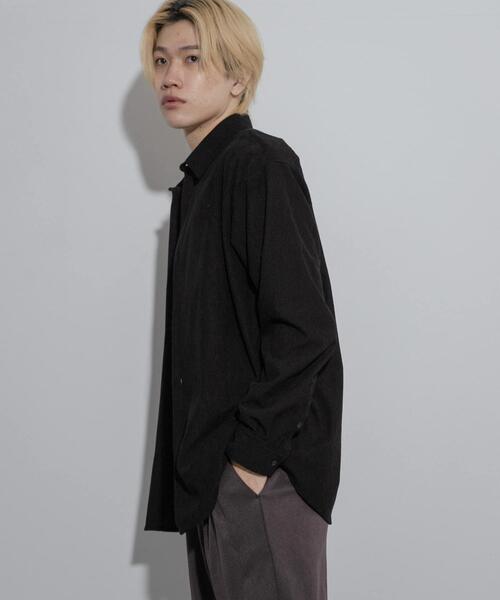 SENSE OF PLACE by URBAN RESEARCH(センスオブプレイスバイアーバンリサーチ)の「コーデュロイレギュラーカラーシャツ(シャツ/ブラウス・メンズ・カーキ/ブラック/ブラウン・LARGE/MEDIUM)」の2枚目の写真