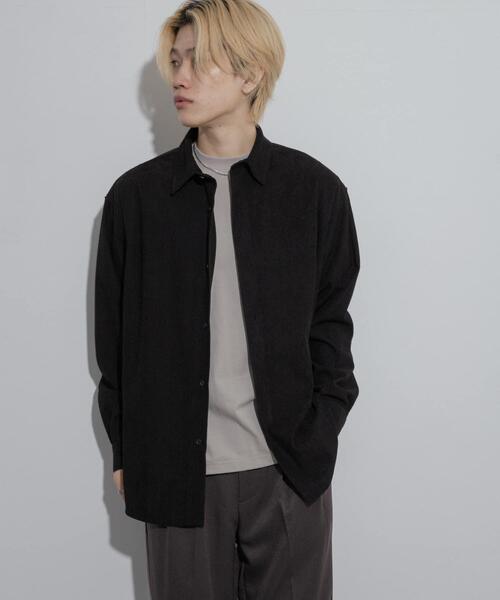 SENSE OF PLACE by URBAN RESEARCH(センスオブプレイスバイアーバンリサーチ)の「コーデュロイレギュラーカラーシャツ(シャツ/ブラウス・メンズ・カーキ/ブラック/ブラウン・LARGE/MEDIUM)」の4枚目の写真