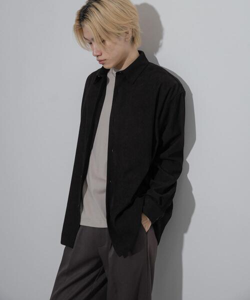 SENSE OF PLACE by URBAN RESEARCH(センスオブプレイスバイアーバンリサーチ)の「コーデュロイレギュラーカラーシャツ(シャツ/ブラウス・メンズ・カーキ/ブラック/ブラウン・LARGE/MEDIUM)」の5枚目の写真