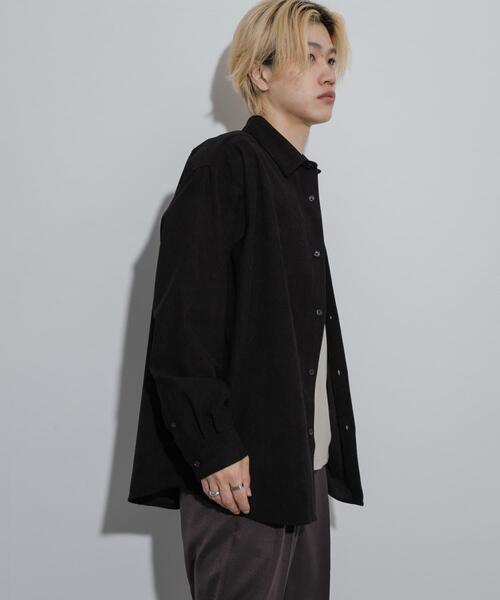 SENSE OF PLACE by URBAN RESEARCH(センスオブプレイスバイアーバンリサーチ)の「コーデュロイレギュラーカラーシャツ(シャツ/ブラウス・メンズ・カーキ/ブラック/ブラウン・LARGE/MEDIUM)」の6枚目の写真