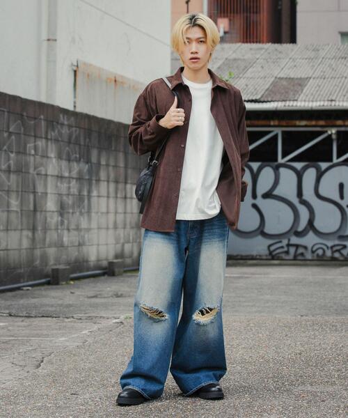 SENSE OF PLACE by URBAN RESEARCH(センスオブプレイスバイアーバンリサーチ)の「コーデュロイレギュラーカラーシャツ(シャツ/ブラウス・メンズ・カーキ/ブラック/ブラウン・LARGE/MEDIUM)」の16枚目の写真