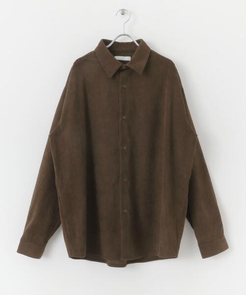 SENSE OF PLACE by URBAN RESEARCH(センスオブプレイスバイアーバンリサーチ)の「コーデュロイレギュラーカラーシャツ(シャツ/ブラウス・メンズ・カーキ/ブラック/ブラウン・LARGE/MEDIUM)」の21枚目の写真