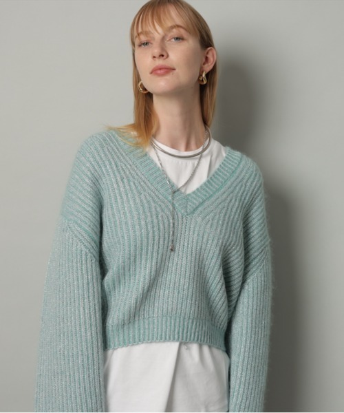 CADUNE（カデュネ）の「モヘア深Vセーター（ニット/セーター）」 - WEAR