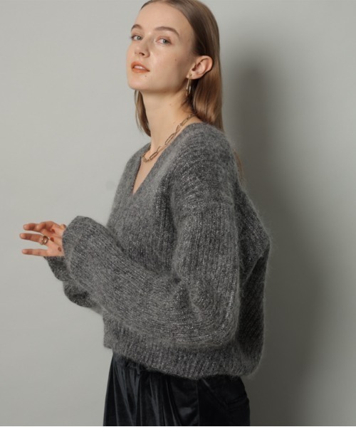 CADUNE（カデュネ）の「モヘア深Vセーター（ニット/セーター）」 - WEAR