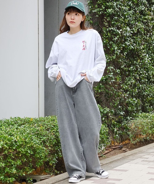 チチカカ（チチカカ）の「バレルパンツ（デニムパンツ・レディース・グリーン/ブラウン/グレー・FREE）」の4枚目の写真