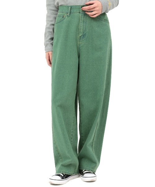 チチカカ（チチカカ）の「バレルパンツ（デニムパンツ・レディース・グリーン/ブラウン/グレー・FREE）」の10枚目の写真